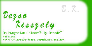 dezso kisszely business card